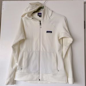 Patagonia zip up Polartec light weight jacket. Size small - color ivory/cream